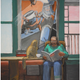 A “Flesh” painting by Jerry Moriarty (Flesh is the name of the cat)